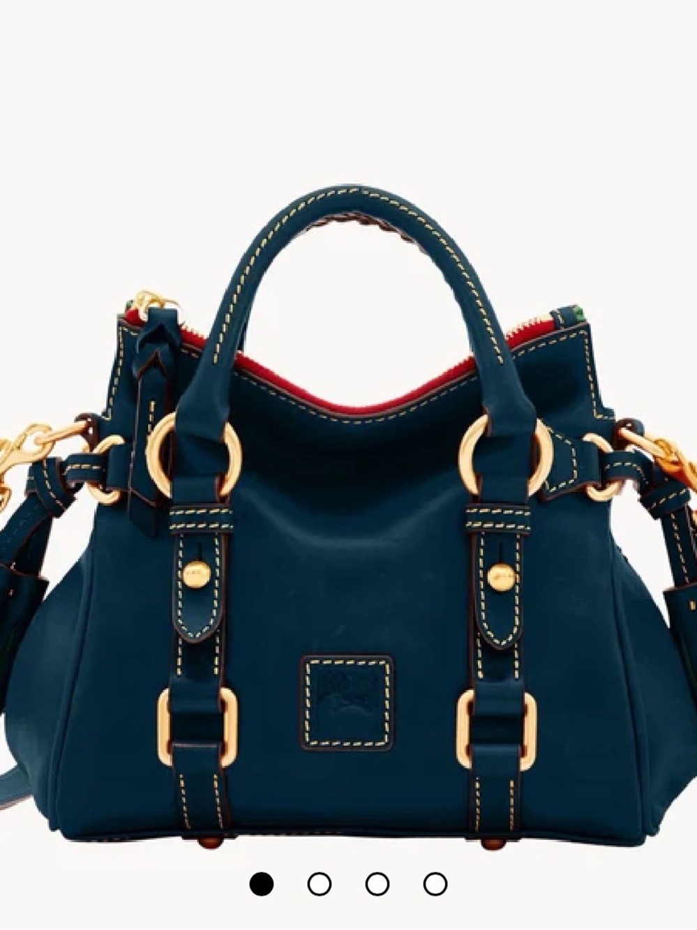 Dooney & Bourke Navy Florentine Leather Nano Satchel